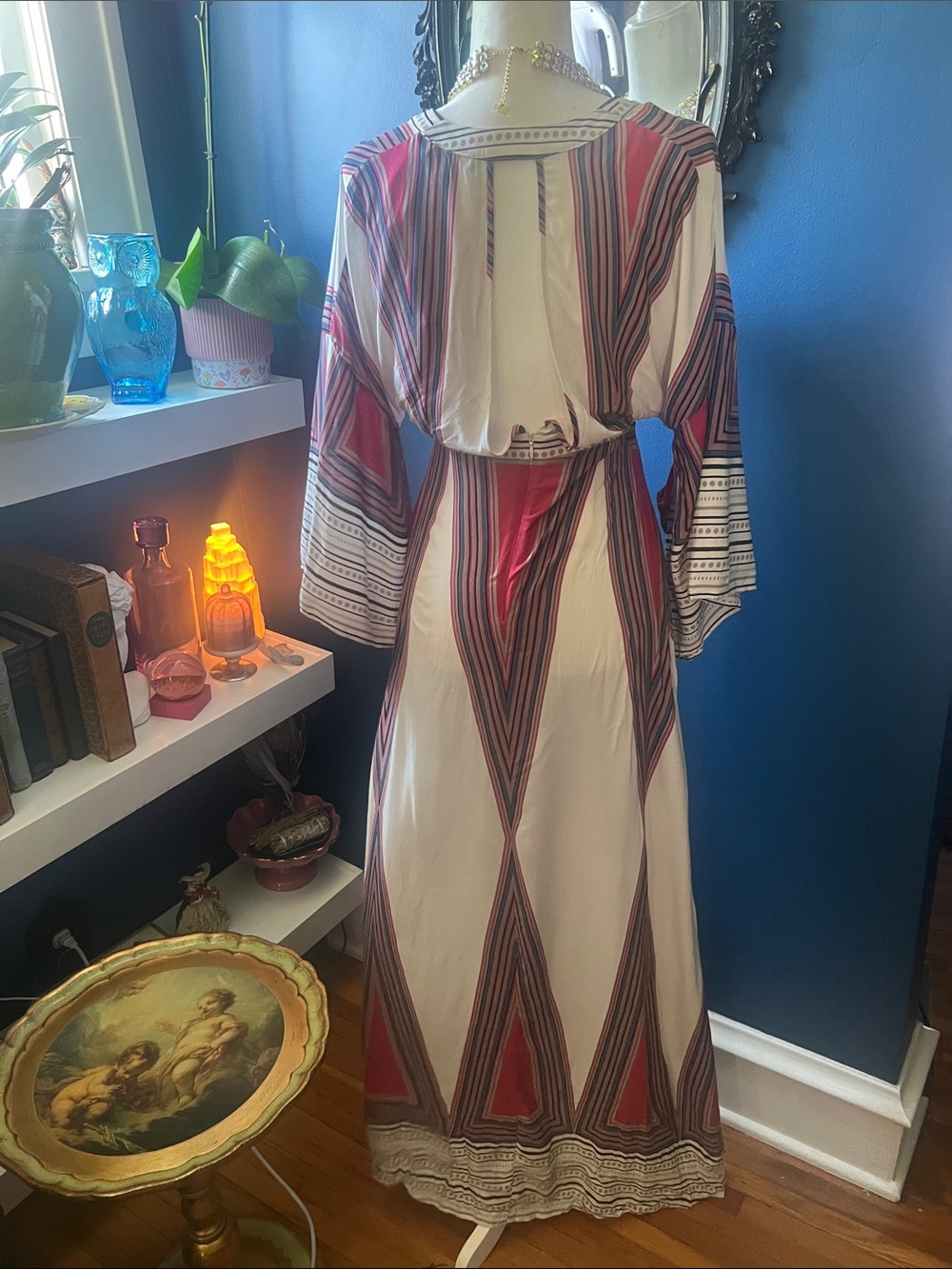 Lulus Montecito Cream Print Maxi Dress NWT - Picture 9 of 10
